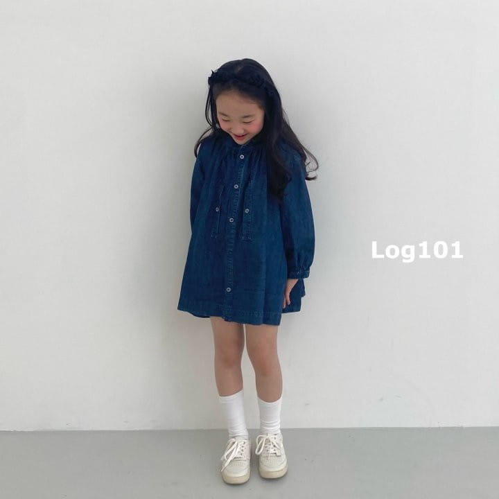 Log101 - Korean Children Fashion - #Kfashion4kids - Cindy Denim One-Piece
