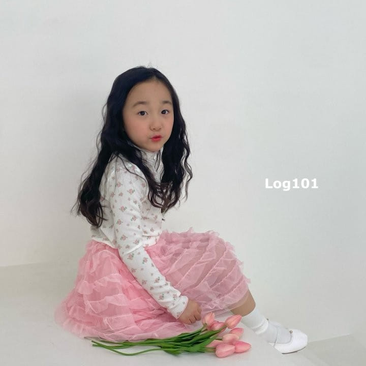 Log101 - Korean Children Fashion - #Kfashion4kids - Flower Half Turtleneck Tee - 11