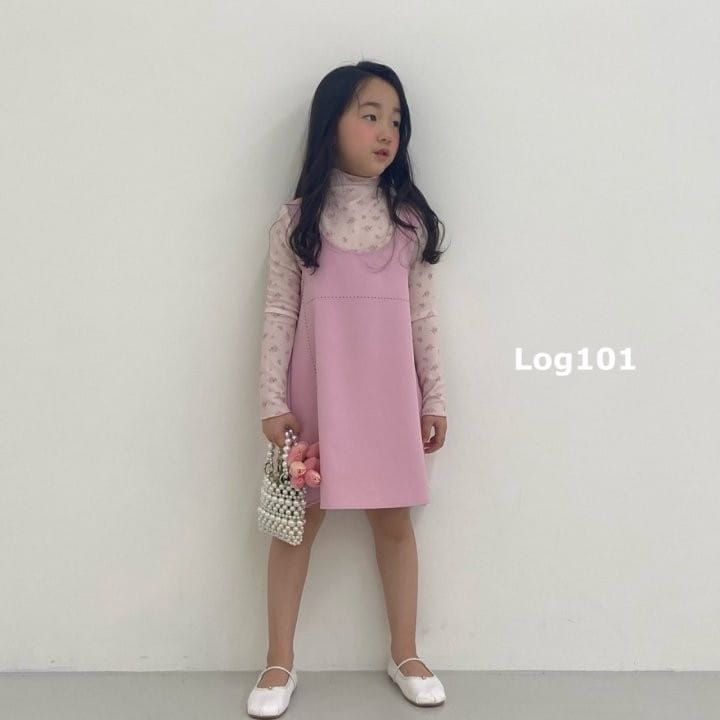 Log101 - Korean Children Fashion - #childofig - Flower Half Turtleneck Tee - 2