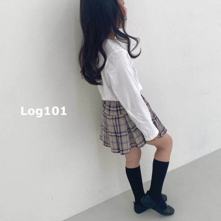 Log101 - Korean Children Fashion - #designkidswear - French Checker Wrinkle Skirt - 11