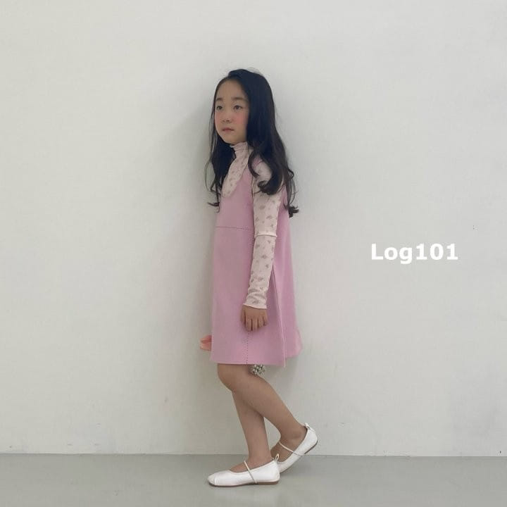 Log101 - Korean Children Fashion - #designkidswear - Flower Half Turtleneck Tee - 5