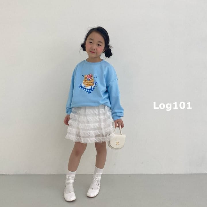 Log101 - Korean Children Fashion - #designkidswear - Blue Waffle Sweatshirt - 2