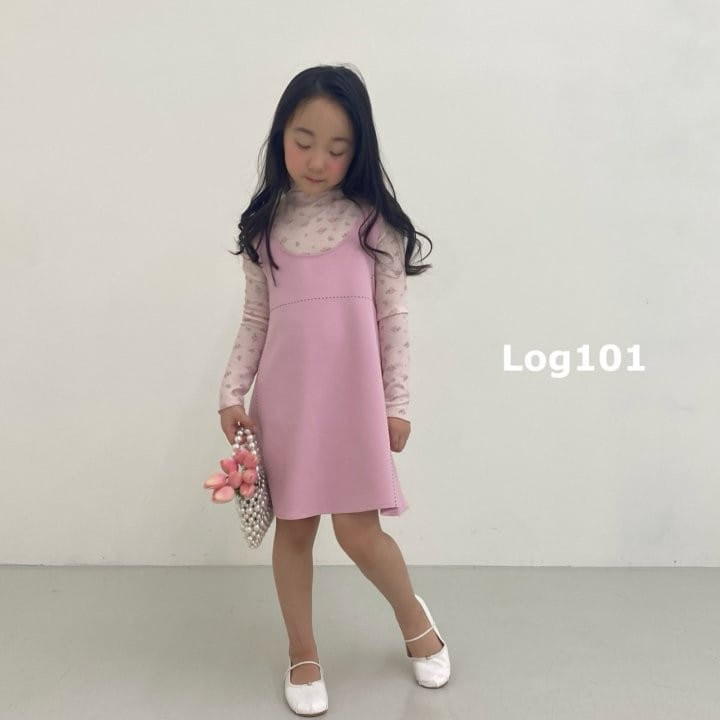Log101 - Korean Children Fashion - #discoveringself - Flower Half Turtleneck Tee - 6
