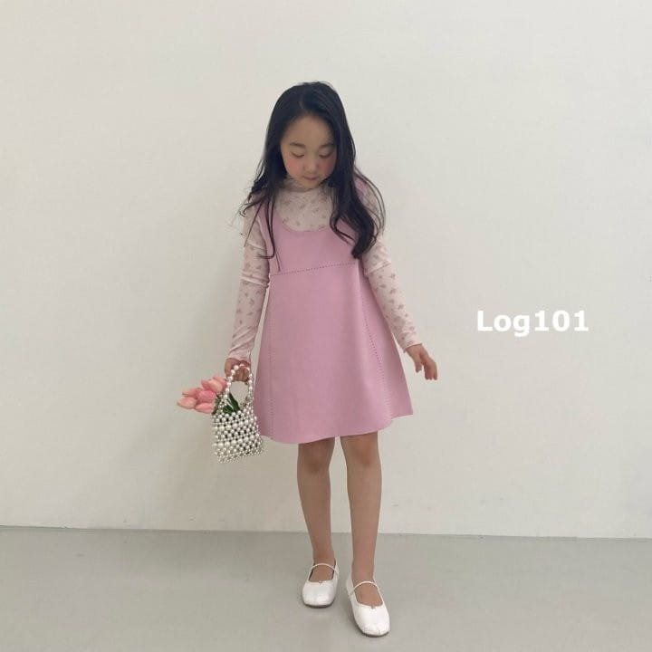 Log101 - Korean Children Fashion - #fashionkids - Flower Half Turtleneck Tee - 7