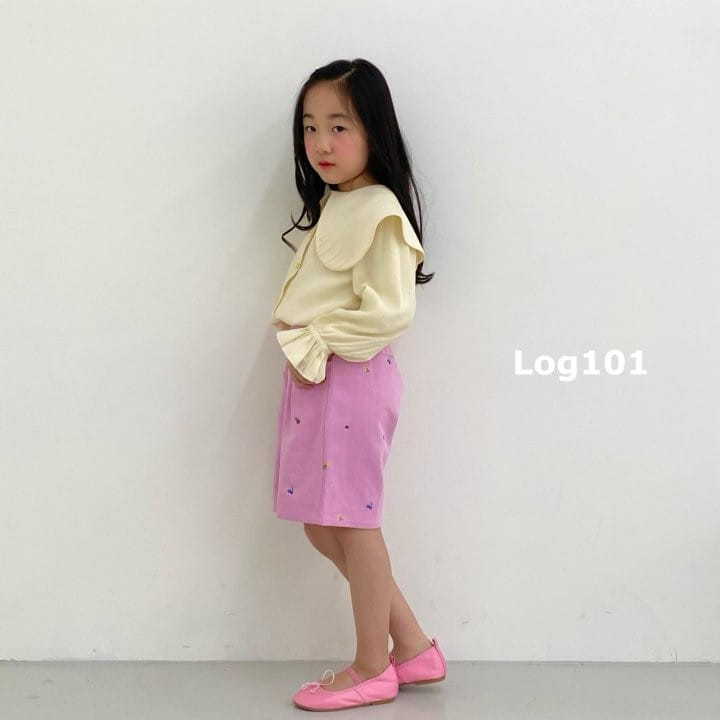 Log101 - Korean Children Fashion - #kidsshorts - Pansy Flower Embroidery Shorts - 3