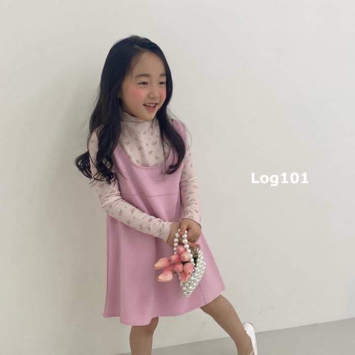 Log101 - Korean Children Fashion - #kidsshorts - Flower Half Turtleneck Tee - 8