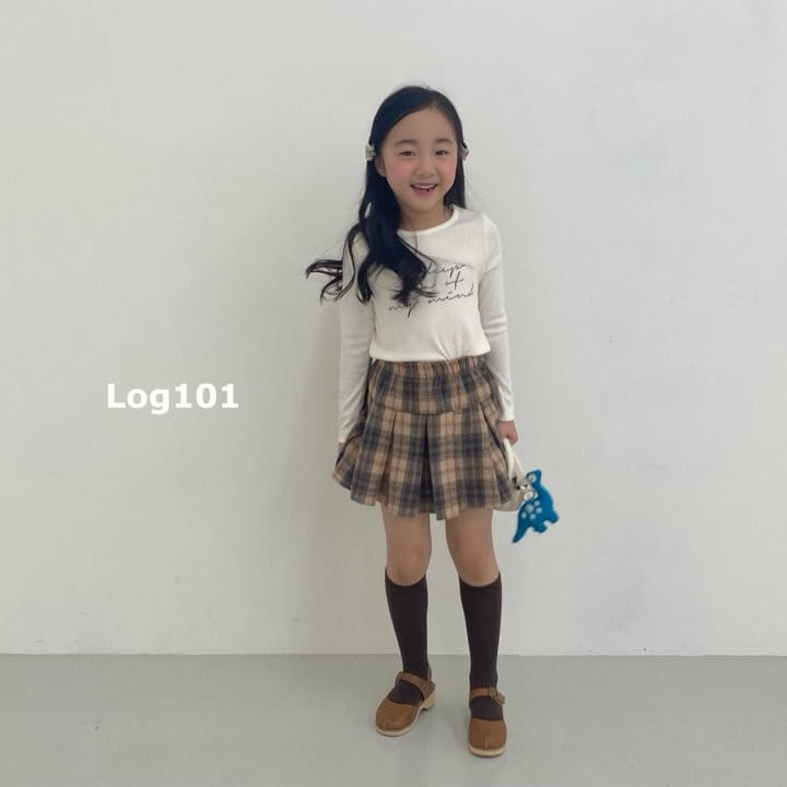 Log101 - Korean Children Fashion - #kidzfashiontrend - French Checker Wrinkle Skirt - 2