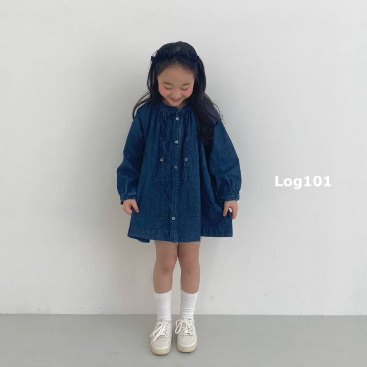 Log101 - Korean Children Fashion - #littlefashionista - Cindy Denim One-Piece - 2