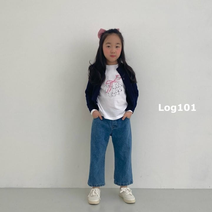 Log101 - Korean Children Fashion - #littlefashionista - Ribbon Puppy Tee - 3