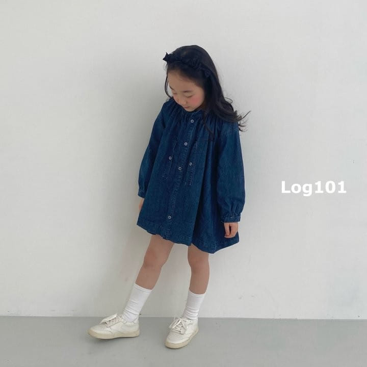 Log101 - Korean Children Fashion - #magicofchildhood - Cindy Denim One-Piece - 3