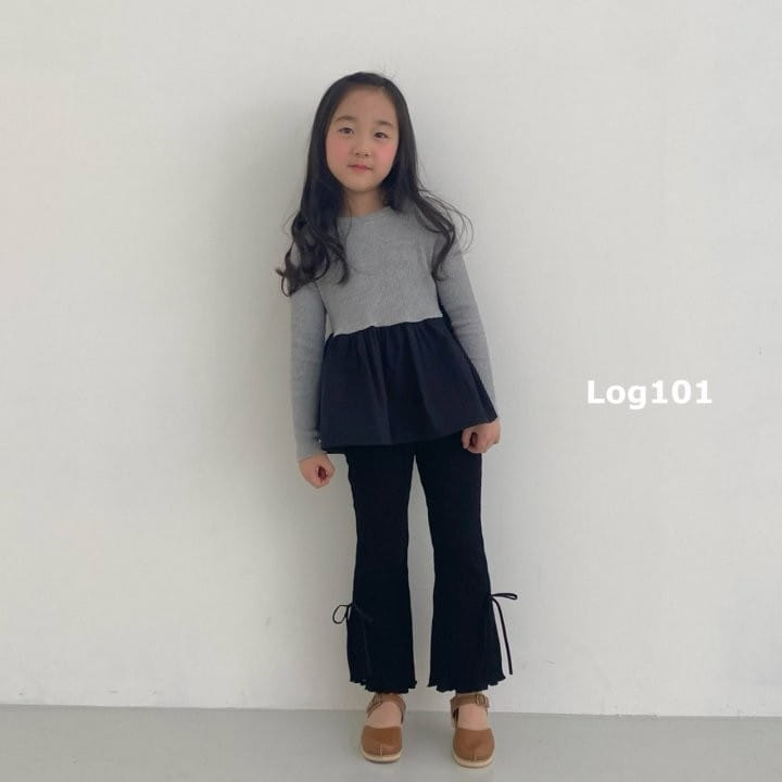 Log101 - Korean Children Fashion - #minifashionista - Ribbon Color Tee - 3