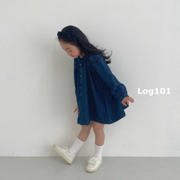 Log101 - Korean Children Fashion - #magicofchildhood - Cindy Denim One-Piece - 4