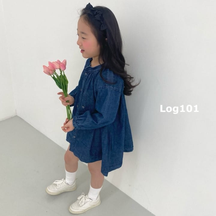Log101 - Korean Children Fashion - #prettylittlegirls - Cindy Denim One-Piece - 5