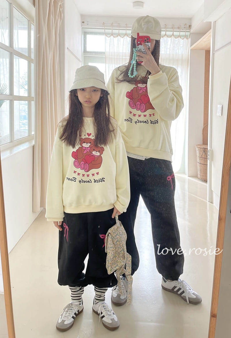 Love Rosie - Korean Children Fashion - #kidsshorts - Doogi Bear Sweat Tee With Mom - 8