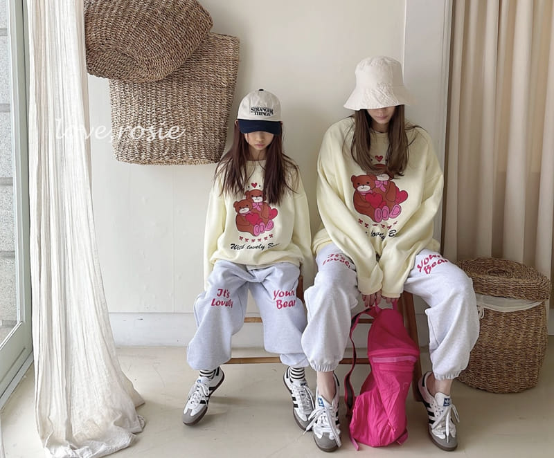 Love Rosie - Korean Children Fashion - #toddlerclothing - Doogi Bear Sweat Tee With Mom