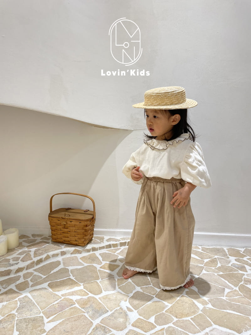 Lovin - Korean Children Fashion - #childrensboutique - Lace Wide Pants - 10