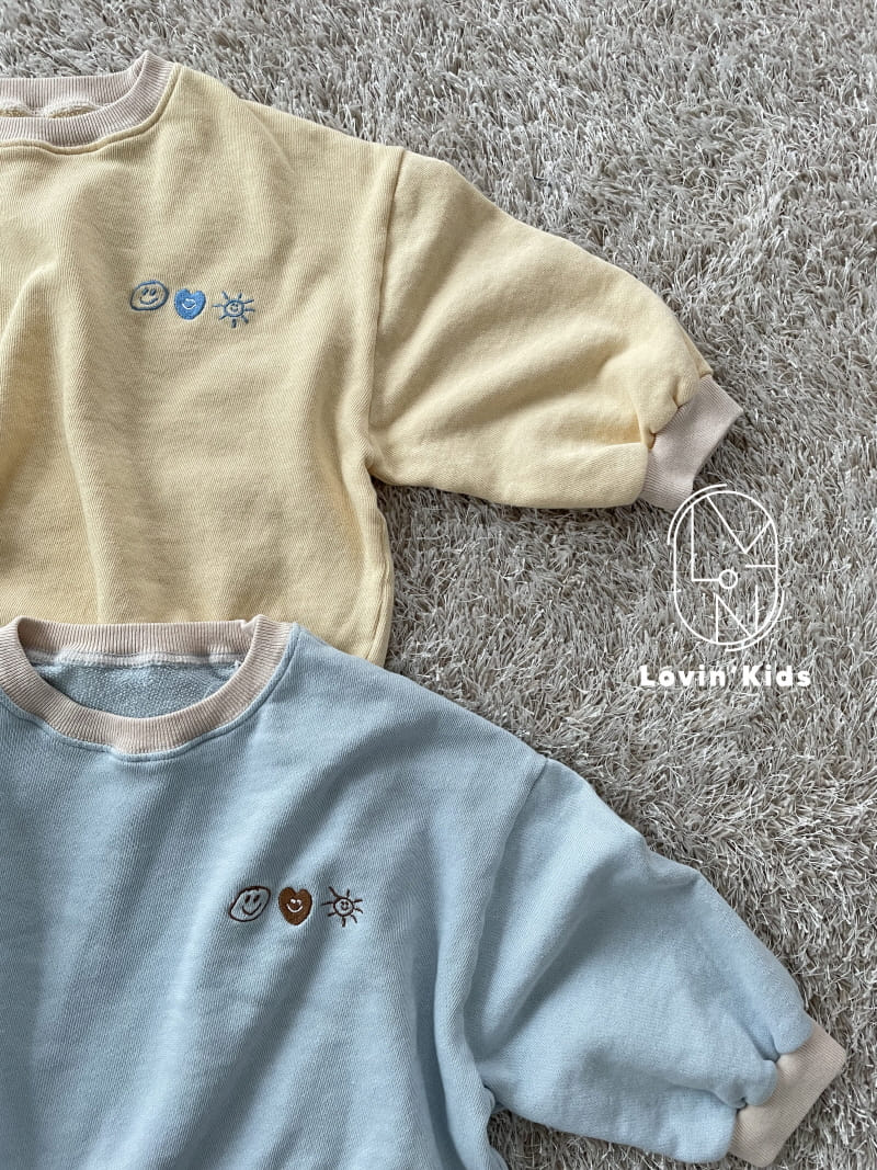 Lovin - Korean Children Fashion - #kidsshorts - Color Sweatshirt  - 2