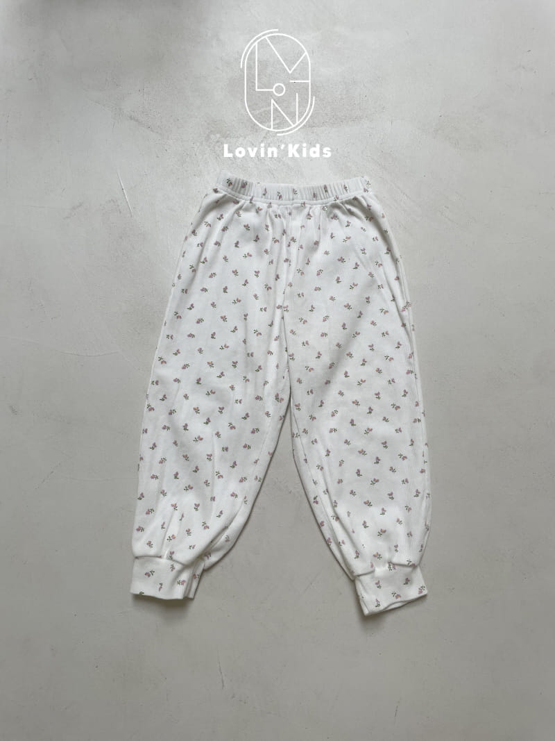 Lovin - Korean Children Fashion - #prettylittlegirls - Flower Jogger Pants - 3