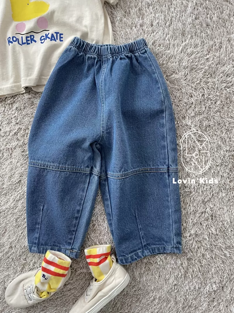 Lovin - Korean Children Fashion - #todddlerfashion - Slit Denim Pants