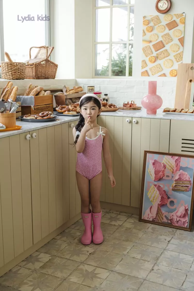 Lydia - Korean Children Fashion - #childofig - Leopard Ribbon Swimsuit - 9