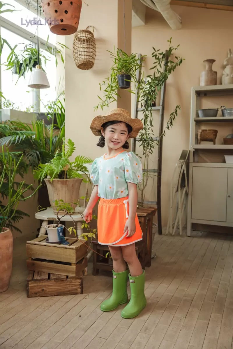 Lydia - Korean Children Fashion - #kidzfashiontrend - Happy Flower Skirt Pants Swimsuit - 3