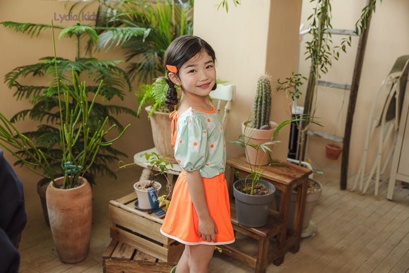 Lydia - Korean Children Fashion - #magicofchildhood - Happy Flower Skirt Pants Swimsuit - 6