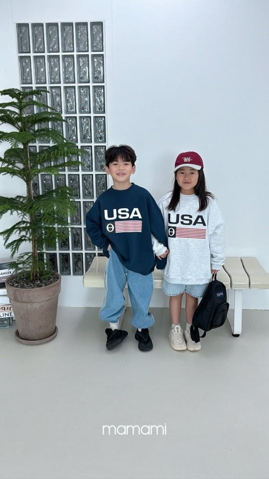 Mamami - Korean Children Fashion - #discoveringself - USA Sweatshirt - 3