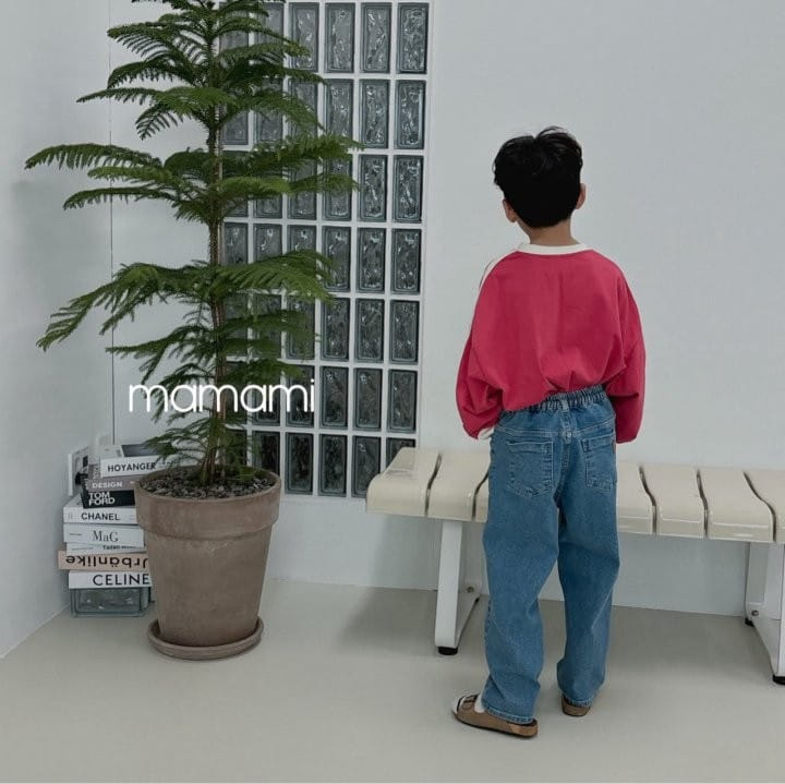 Mamami - Korean Children Fashion - #discoveringself - Button Baggy Denim Pants - 2