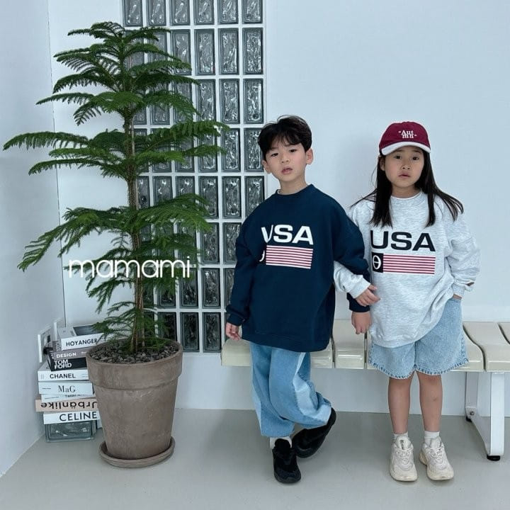 Mamami - Korean Children Fashion - #kidsshorts - USA Sweatshirt - 5