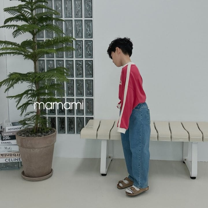Mamami - Korean Children Fashion - #fashionkids - Button Baggy Denim Pants - 4