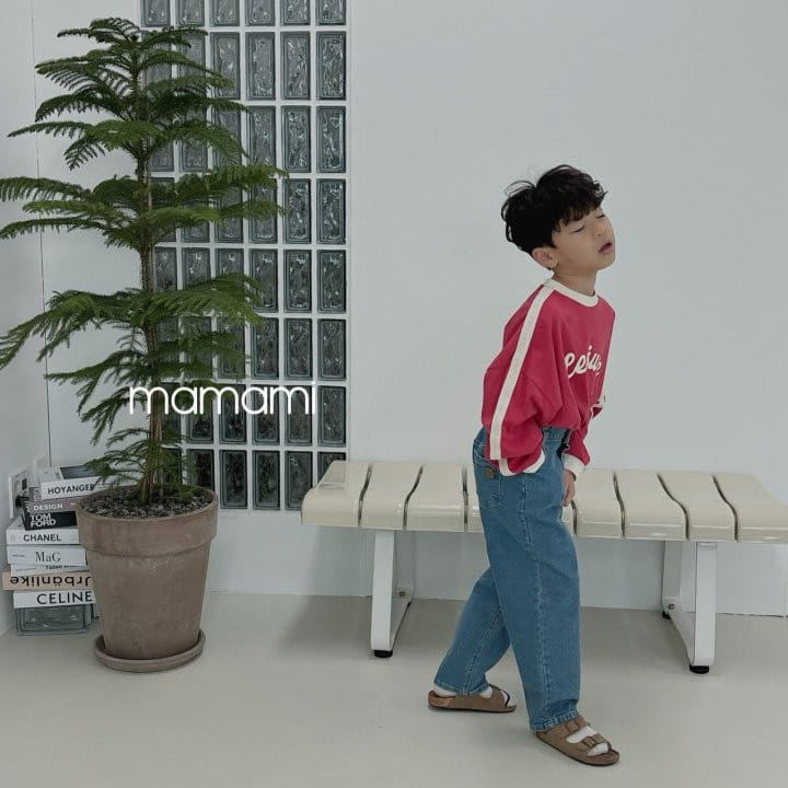 Mamami - Korean Children Fashion - #kidsstore - Button Baggy Denim Pants - 5