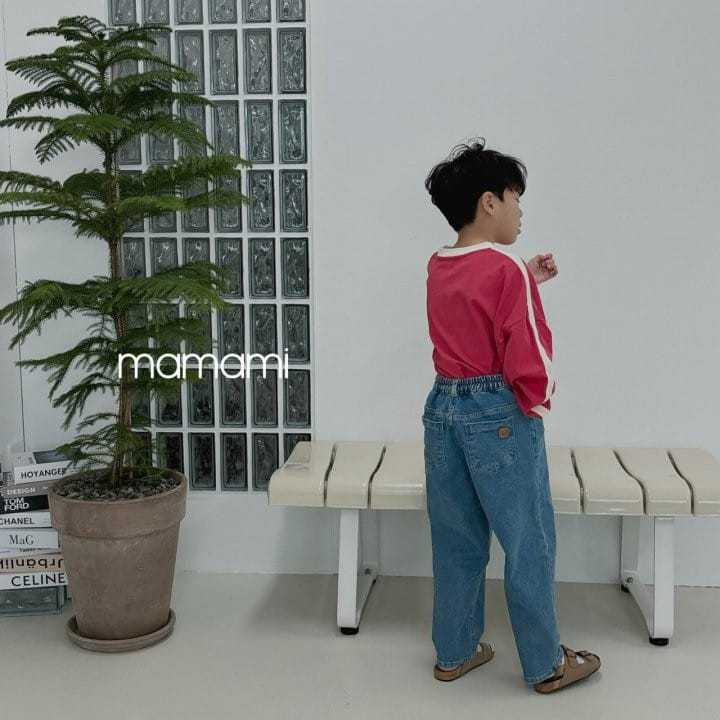 Mamami - Korean Children Fashion - #kidzfashiontrend - Button Baggy Denim Pants - 6