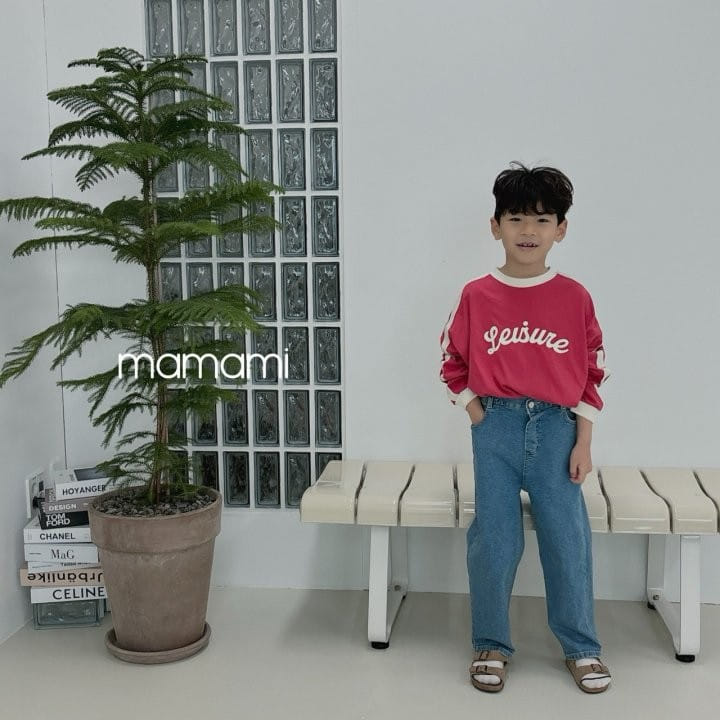 Mamami - Korean Children Fashion - #littlefashionista - Button Baggy Denim Pants - 8