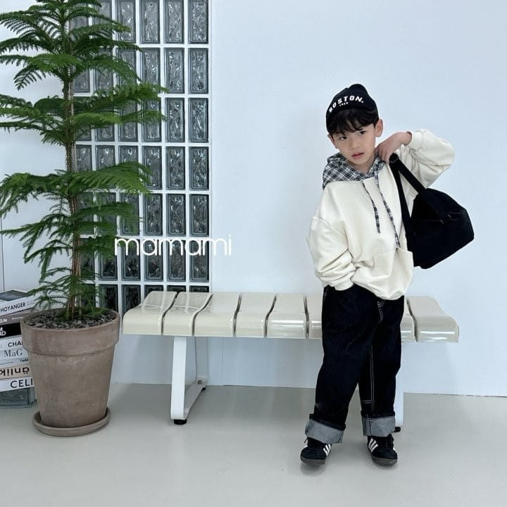 Mamami - Korean Children Fashion - #stylishchildhood - Check Hoody  - 6