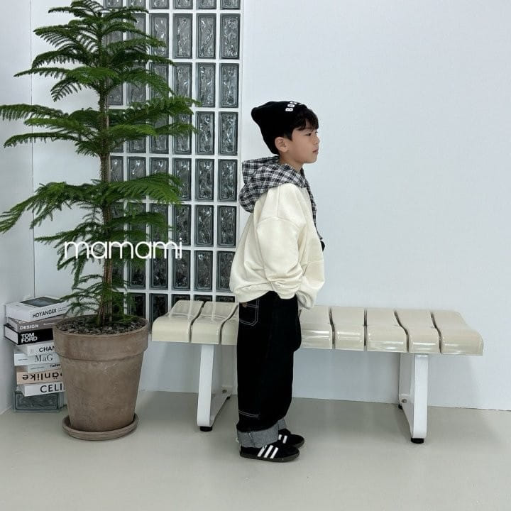 Mamami - Korean Children Fashion - #prettylittlegirls - Check Hoody  - 4