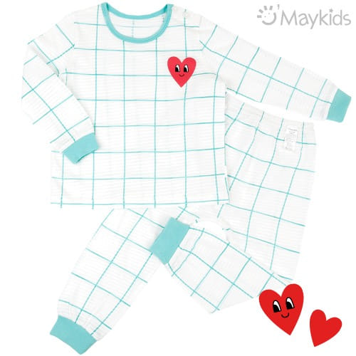 Maykids - Korean Children Fashion - #designkidswear - Mint Heart Easywear