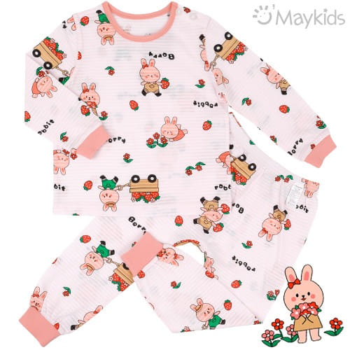 Maykids - Korean Children Fashion - #kidzfashiontrend - Rabbit Berry Parm Easywear