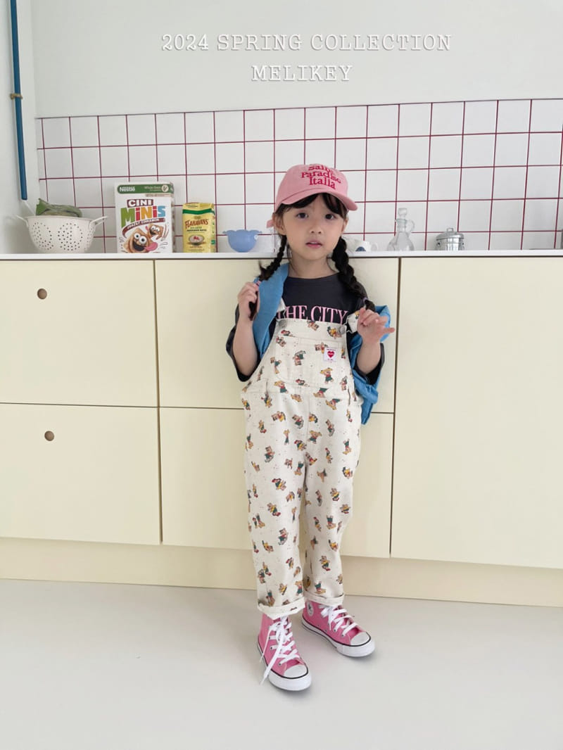 Melikey - Korean Children Fashion - #designkidswear - Quick Bear Dungarees Pants - 6