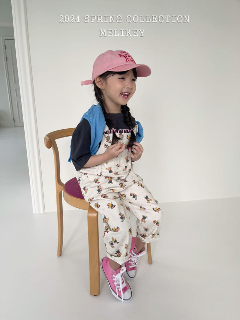Melikey - Korean Children Fashion - #fashionkids - Quick Bear Dungarees Pants - 8