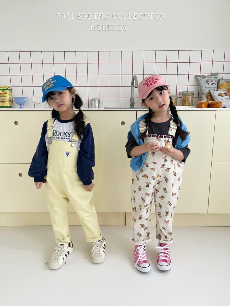 Melikey - Korean Children Fashion - #kidsstore - Quick Bear Dungarees Pants - 10