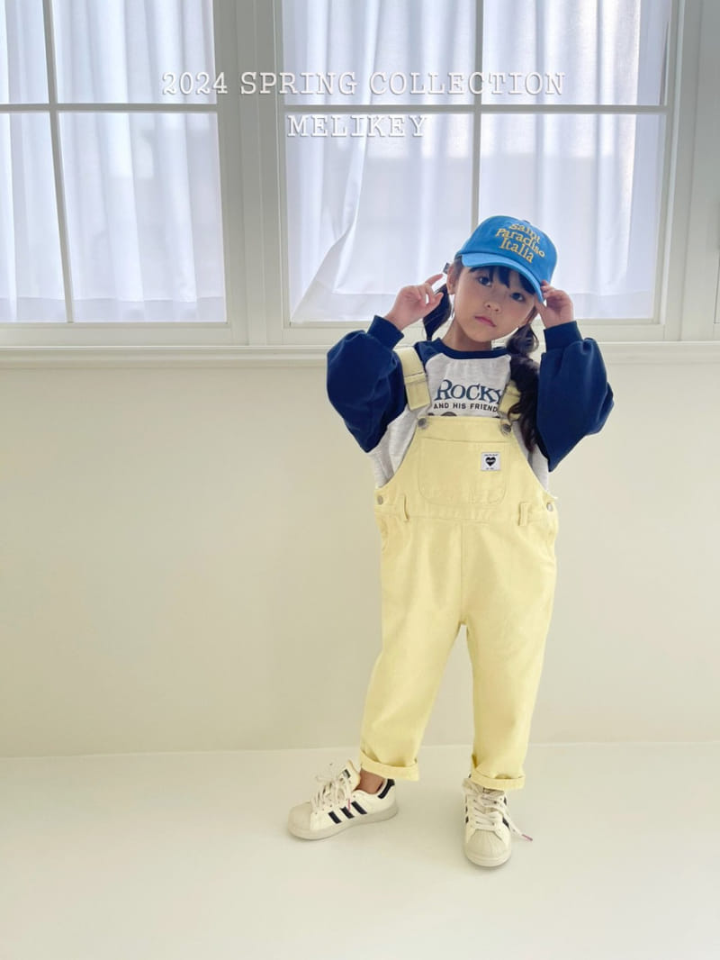 Melikey - Korean Children Fashion - #kidsstore - Pastel Dungarees Pants - 9