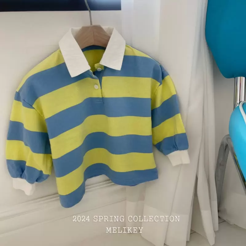 Melikey - Korean Children Fashion - #littlefashionista - Big ST Collar Tee - 3