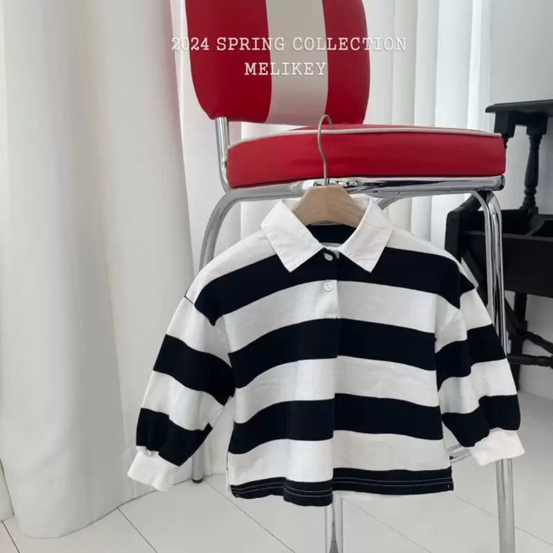 Melikey - Korean Children Fashion - #littlefashionista - Big ST Collar Tee - 4