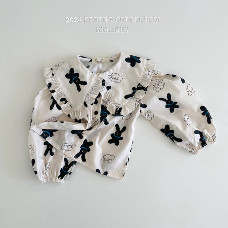 Melikey - Korean Children Fashion - #minifashionista - Frill Carrcak Blouse