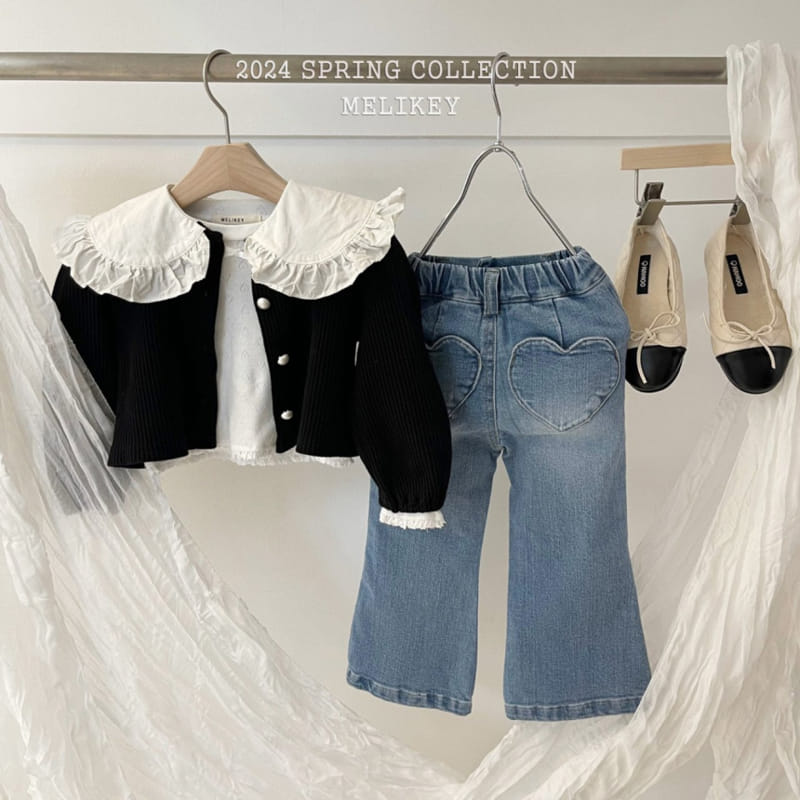 Melikey - Korean Children Fashion - #minifashionista - Waffle Collar Top Bottom Set - 6