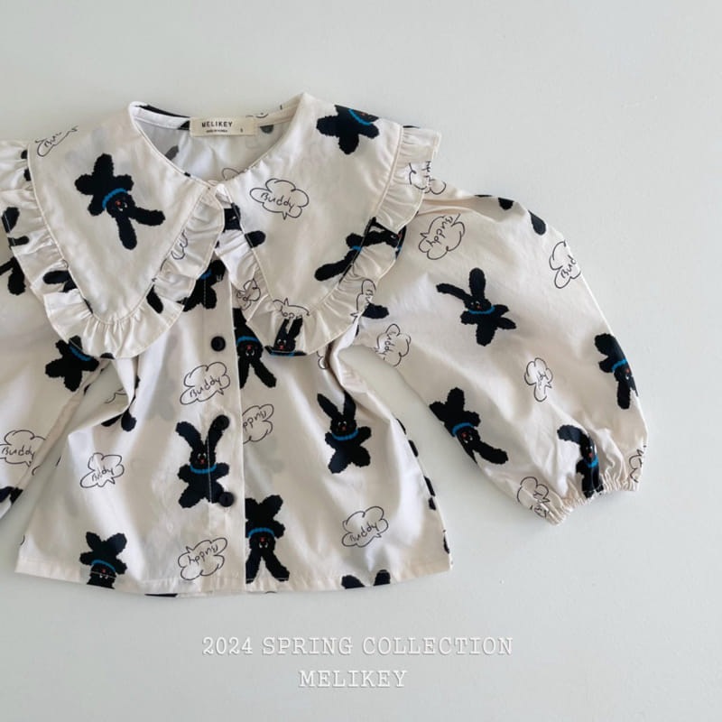 Melikey - Korean Children Fashion - #prettylittlegirls - Frill Carrcak Blouse - 2