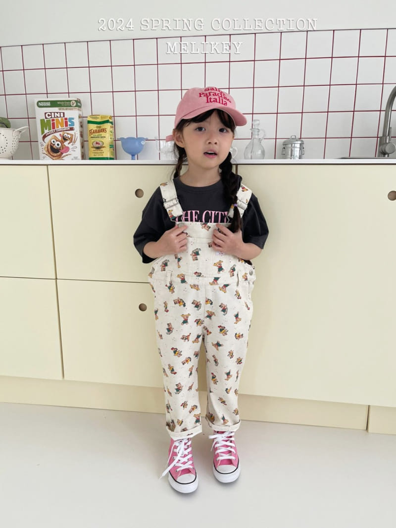 Melikey - Korean Children Fashion - #stylishchildhood - Quick Bear Dungarees Pants - 3