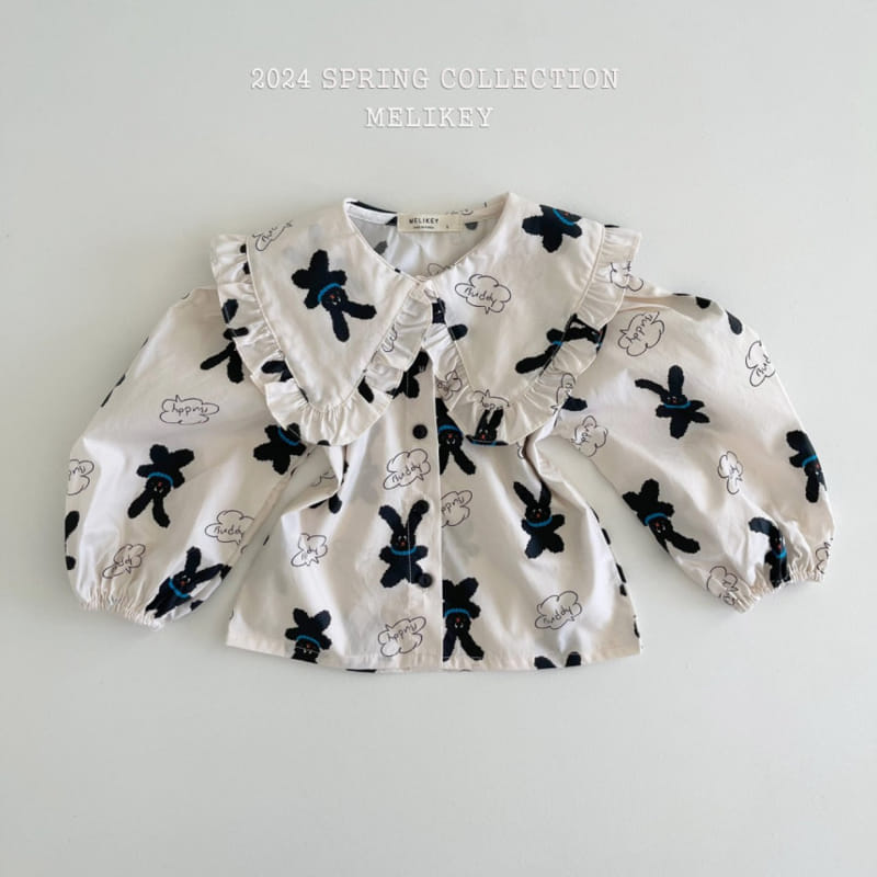 Melikey - Korean Children Fashion - #todddlerfashion - Frill Carrcak Blouse - 3