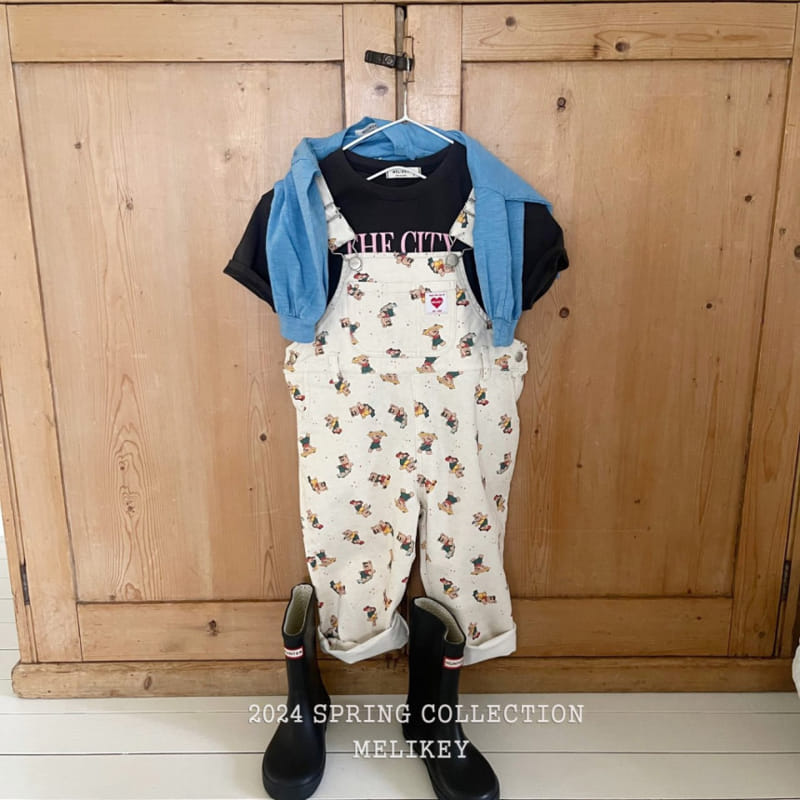 Melikey - Korean Children Fashion - #todddlerfashion - Quick Bear Dungarees Pants