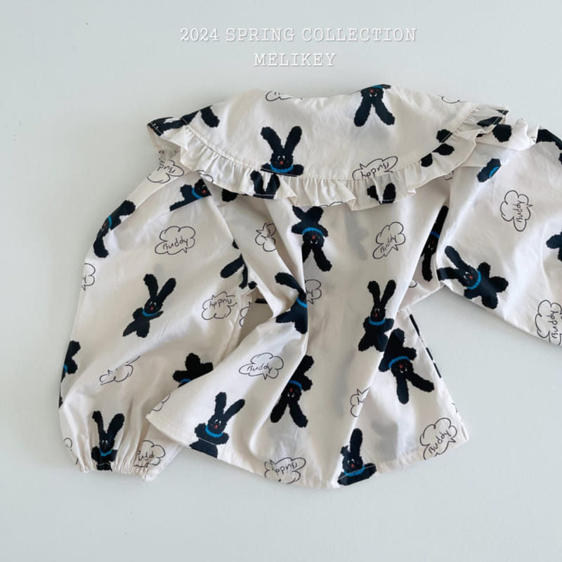 Melikey - Korean Children Fashion - #todddlerfashion - Frill Carrcak Blouse - 4